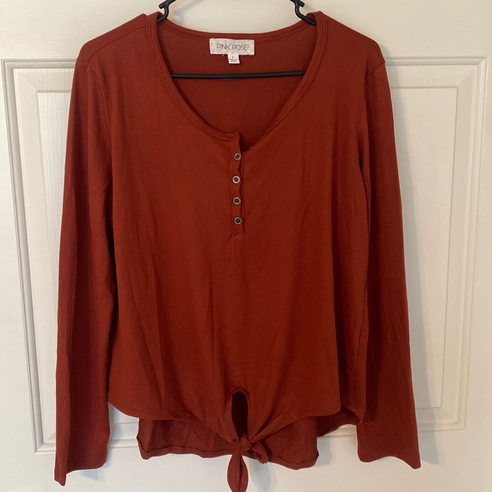 Pink rose red long sleeve